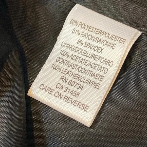 🆕 BCBGMaxAzria Black Knee Pencil Skirt with Leather & Shoe Lace Tie - Picture 6 of 9